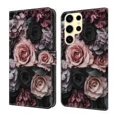 OEM - Samsung Galaxy S26 Ultra Fodral &Auml;kta L&auml;der M&ouml;nster - Kinesisk Ros