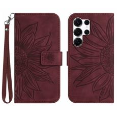 Amorus - Samsung Galaxy S26 Ultra Fodral &Auml;kta L&auml;der - Vinr&ouml;d