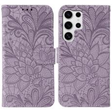 OEM - Samsung Galaxy S26 Ultra Fodral Konstl&auml;der Flip - Lila