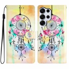 OEM - Samsung Galaxy S26 Ultra Fodral PU L&auml;der M&ouml;nstertryck St&auml;ll - Vindklang