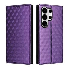 OEM - Samsung Galaxy S26 Ultra Fodral Rhombus Pr&auml;gling &Auml;kta L&auml;der - Lila