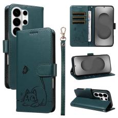 OEM - Samsung Galaxy S26 Ultra Mobilskal KonstL&auml;der Kattm&ouml;nster - Bl&aring;