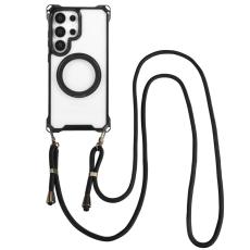 OEM - Samsung Galaxy S26 Ultra Skal Magnetiskt St&auml;ll TPU + PC - Svart