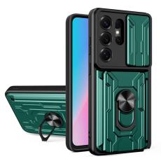 OEM - Samsung Galaxy S26 Ultra Mobilskal Plast Kickstand Bakcover - Gr&ouml;n