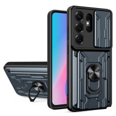 OEM - Samsung Galaxy S26 Ultra Mobilskal Plast Kickstand - Titangr&aring;