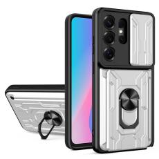 OEM - Samsung Galaxy S26 Ultra Mobilskal Plast Kickstand - Vit