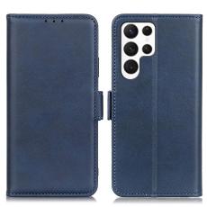 YIKATU - Samsung Galaxy S26 Ultra Skal St&auml;ll &Auml;kta L&auml;der - Bl&aring;