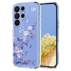 OEM - Samsung Galaxy S26 Ultra Skal TPU Blomm&ouml;nster - Violer