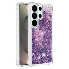 OEM - Samsung Galaxy S26 Ultra Mobilskal TPU Glittrande St&ouml;tskydd - M&ouml;rklila / Hj&auml;rtar