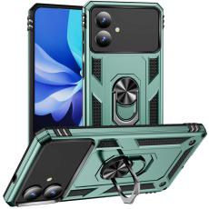 OEM - Samsung Galaxy S26 Edge Mobilskal Plast Med St&auml;llning - Gr&ouml;n