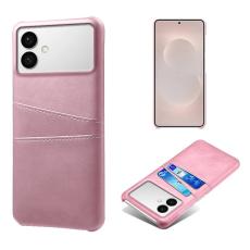 OEM - Samsung Galaxy S26 Edge Mobilskal PU L&auml;der + H&aring;rd PC - Ros&eacute;guld