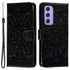 OEM - Samsung Galaxy S26 Fodral PU L&auml;der Mandala Tryck - Svart