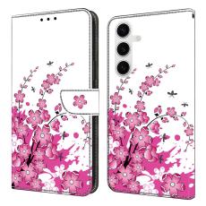 OEM - Samsung Galaxy S26 Fodral PU L&auml;der Pl&aring;nboksfodral - Blomma Vinstock