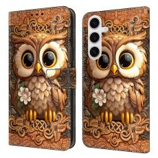 OEM - Samsung Galaxy S26 Fodral TPU + Konstl&auml;der Flip - R&ouml;d Uggla