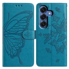 OEM - Samsung Galaxy S26 Plus Pl&aring;nboksfodral Flip Konstl&auml;der Med Rem - Bl&aring;