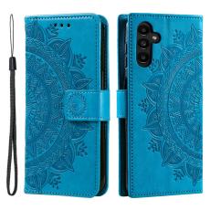 OEM - Samsung Galaxy S26 Plus Pl&aring;nboksfodral Imprinted Totem Konstl&auml;der - Bl&aring;
