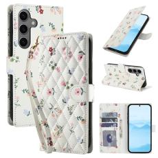 OEM - Samsung Galaxy S26 Plus Pl&aring;nboksfodral Rhombic Floral Design Konstl&auml;der - A1