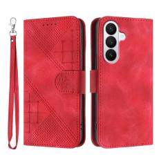 OEM - Samsung Galaxy S26 Pro Fodral &Auml;kta L&auml;der Fj&auml;ril Blomma - R&ouml;d