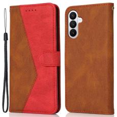 OEM - Samsung Galaxy S26 Pro Fodral L&auml;der St&auml;llfunktion - Brun/R&ouml;d