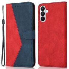 OEM - Samsung Galaxy S26 Pro Fodral L&auml;der St&auml;llfunktion - R&ouml;d/Bl&aring;