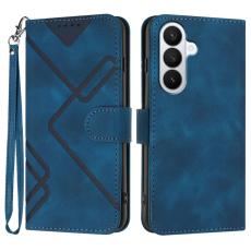 OEM - Samsung Galaxy S26 Pro Fodral Linjepr&auml;gling Konstl&auml;der - Royal Blue