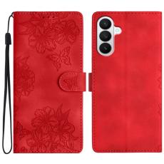 OEM - Samsung Galaxy S26 Pro Skal Konstl&auml;der Fj&auml;ril Blomm&ouml;nster - R&ouml;d