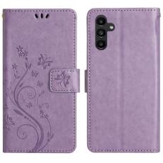 OEM - Samsung Galaxy S26 / S26 Pro Fodral &Auml;kta L&auml;der Blomma - Ljus Lila