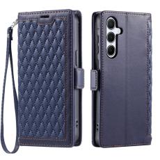 OEM - Samsung Galaxy S26/S26 Pro Fodral &Auml;kta L&auml;der Rhombus - Bl&aring;