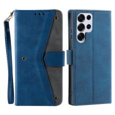 OEM - Samsung Galaxy S26 Ultra Fodral &Auml;kta L&auml;der Splicing - Bl&aring;