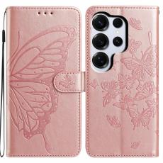 OEM - Samsung Galaxy S26 Ultra Fodral Flip Konstl&auml;der - Ros&eacute;guld