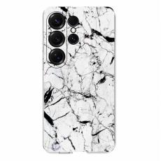 OEM - Samsung Galaxy S26 Ultra Mobilskal Marmortryck Mjuk TPU - Vit