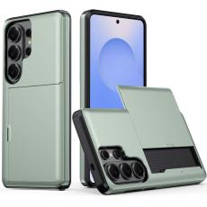OEM - Samsung Galaxy S26 Ultra Mobilskal Plast Med Kortfack - Arm&eacute;gr&ouml;n