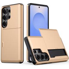 OEM - Samsung Galaxy S26 Ultra Mobilskal Plast Med Kortfack - Guld