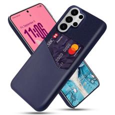 OEM - Samsung Galaxy S26 Ultra Mobilskal PU L&auml;der Kl&auml;dd H&aring;rd PC - Bl&aring;