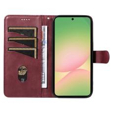 OEM - T-Shape Samsung Galaxy A57 Pl&aring;nboksfodral Konstl&auml;der - Vinr&ouml;d