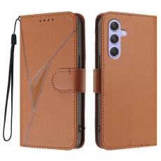 OEM - Triangle Samsung Galaxy A55 5G Skal &Auml;kta L&auml;der - Kaffe