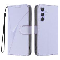 OEM - Triangle Samsung Galaxy A55 5G Skal &Auml;kta L&auml;der - Ljus Lila
