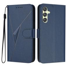 OEM - Triangle Samsung Galaxy A55 5G Skal &Auml;kta L&auml;der - Safir