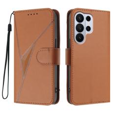 OEM - Triangle Samsung Galaxy S26 Ultra Mobilskal KonstL&auml;der - Kaffe