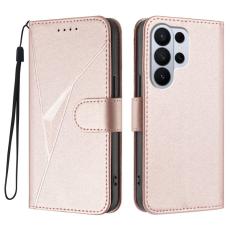 OEM - Triangle Samsung Galaxy S26 Ultra Mobilskal KonstL&auml;der - Ros&eacute;guld