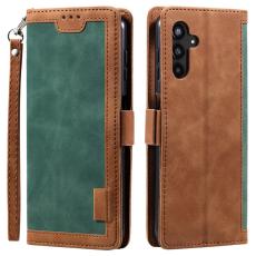 OEM - Vintage Splicing Samsung Galaxy A35 5G Fodral &Auml;kta L&auml;der - Gr&ouml;n