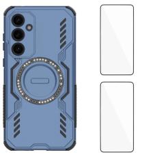 WANLONFENG - WANLONFENG Samsung Galaxy A35 5G Skal PC TPU DJ Serie - Bl&aring;