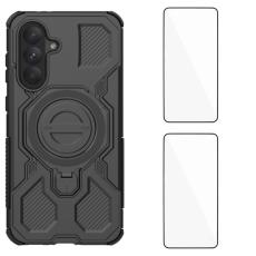 WANLONFENG - WANLONFENG Samsung Galaxy A55 5G Skal PC TPU KJ Serie - Svart