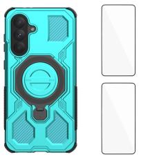 WANLONFENG - WANLONFENG Samsung Galaxy A55 5G Skal PC TPU KJ Series - Gr&ouml;n