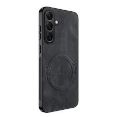 WANLONFENG - WANLONFENG Samsung Galaxy S26 Skal Nappa Textur PC TPU - Svart