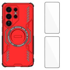 WANLONFENG - WANLONFENG Samsung Galaxy S26 Ultra Mobilskal PC TPU DJ Series - R&ouml;d