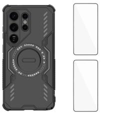 WANLONFENG - WANLONFENG Samsung Galaxy S26 Ultra Mobilskal PC TPU DJ Series - Svart