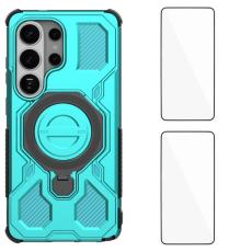 WANLONFENG - WANLONFENG Samsung Galaxy S26 Ultra Mobilskal PC TPU KJ Series - Gr&ouml;n