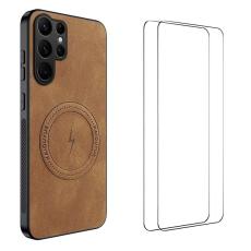 OEM - WANLONFENG Samsung Galaxy S26 Ultra Mobilskal PC TPU SD Series - Brun