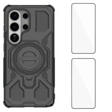WANLONFENG - WANLONFENG Samsung Galaxy S26 Ultra Mobilskal PC TPU KJ Serie - Svart